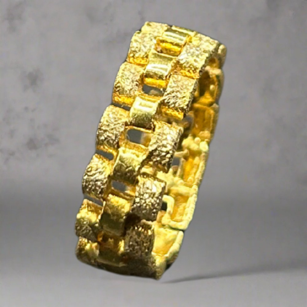 14 KARAAT 'SCHAKELRING' - 14 KARAAT GOUD -