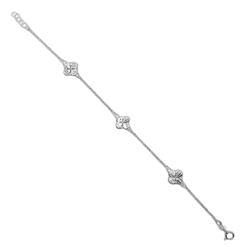 Zilveren drie klaver armbanden - 925 zilver -