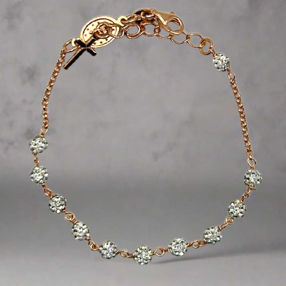 ROSÉ ROZENKRANS armband - 925 ZILVER ICED OUT -