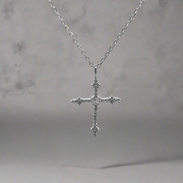 ICED OUT KRUIS KETTING - 925 ZILVER -
