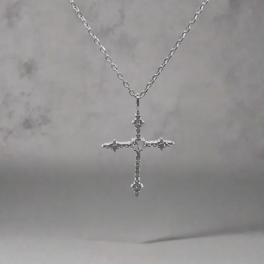ICED OUT KRUIS KETTING - 925 ZILVER -