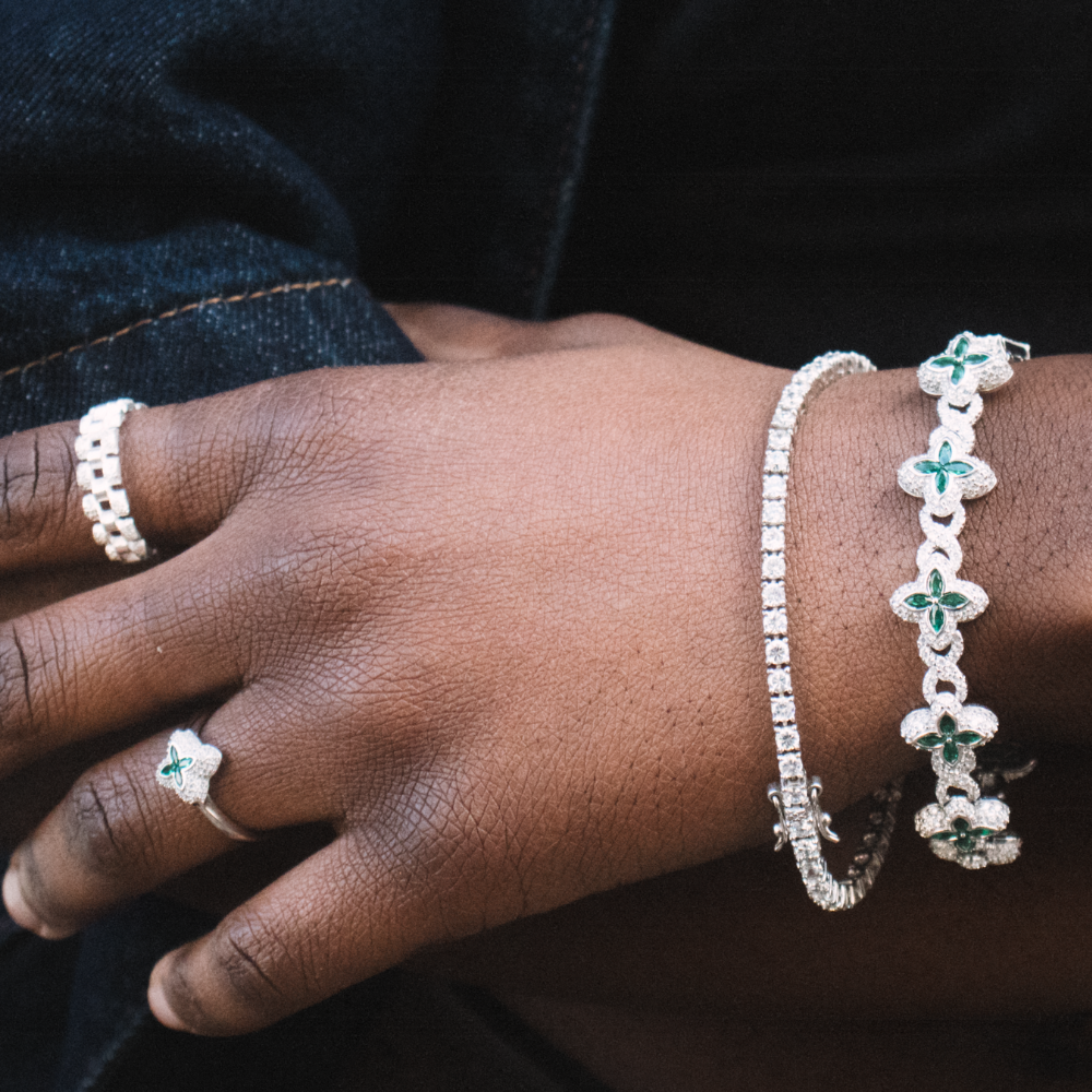 4 MM SILVER TENNIS BRACELET - 925 SILVER -