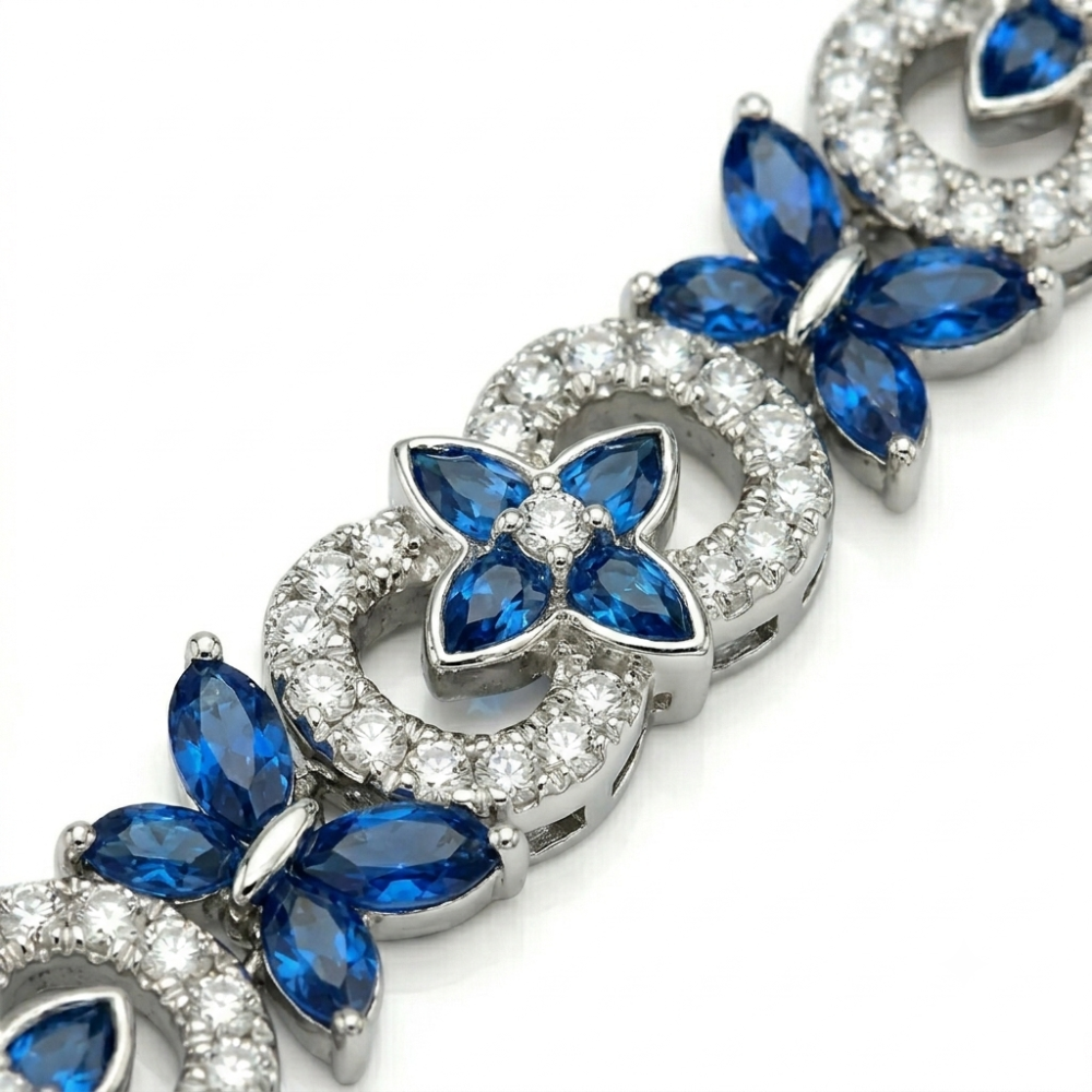 ICED OUT 'VLINDER' ARMBANDEN - 925 ZILVER -