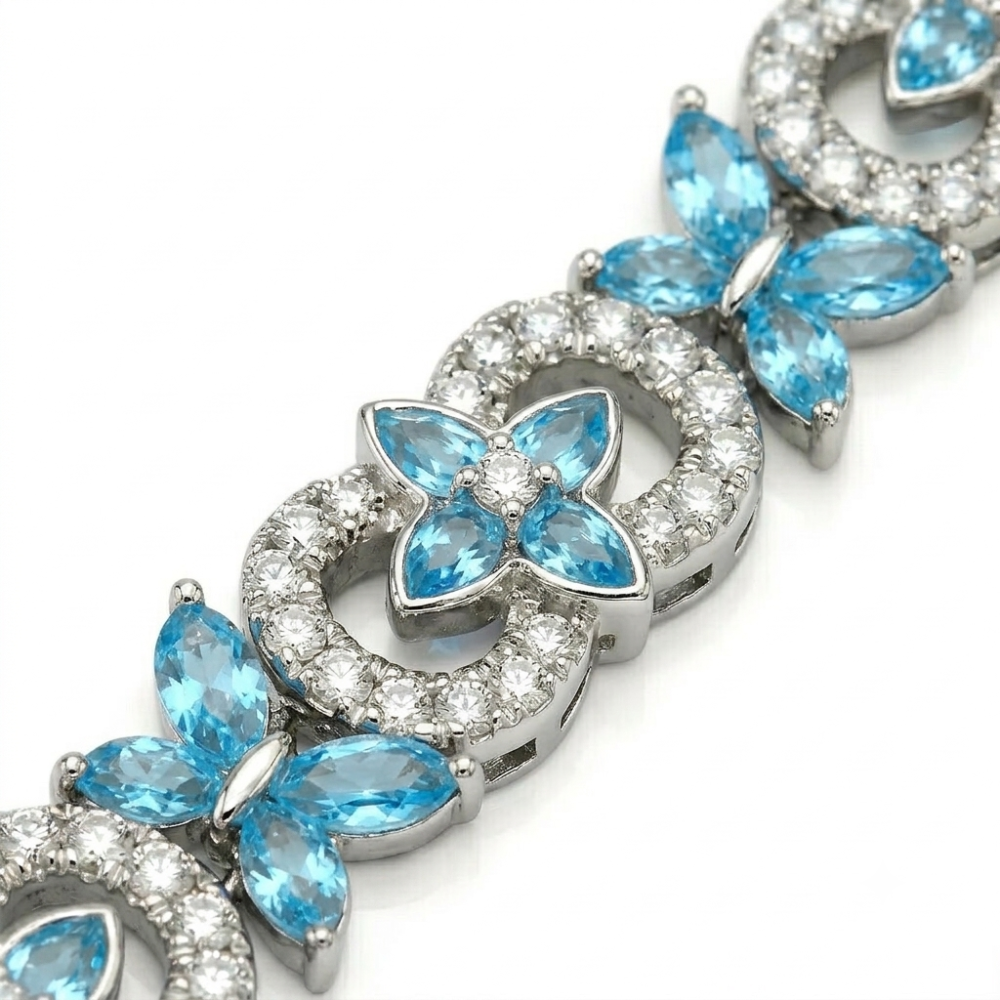 ICED OUT 'VLINDER' ARMBANDEN - 925 ZILVER -