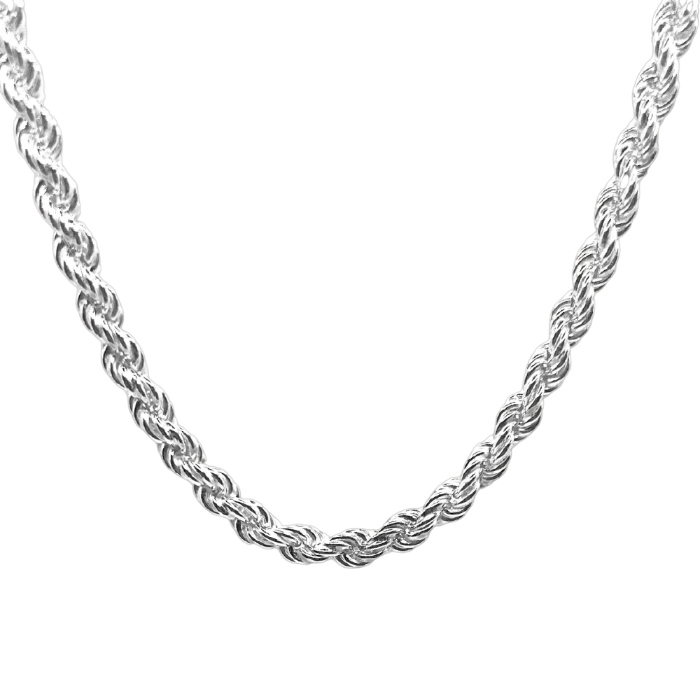 ZILVEREN 5 MM 'ROPE' KETTING - 925 ZILVER -