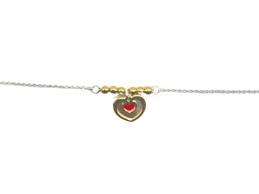 Rode valentijn armband X valentijns cadeau - 925 zilver -