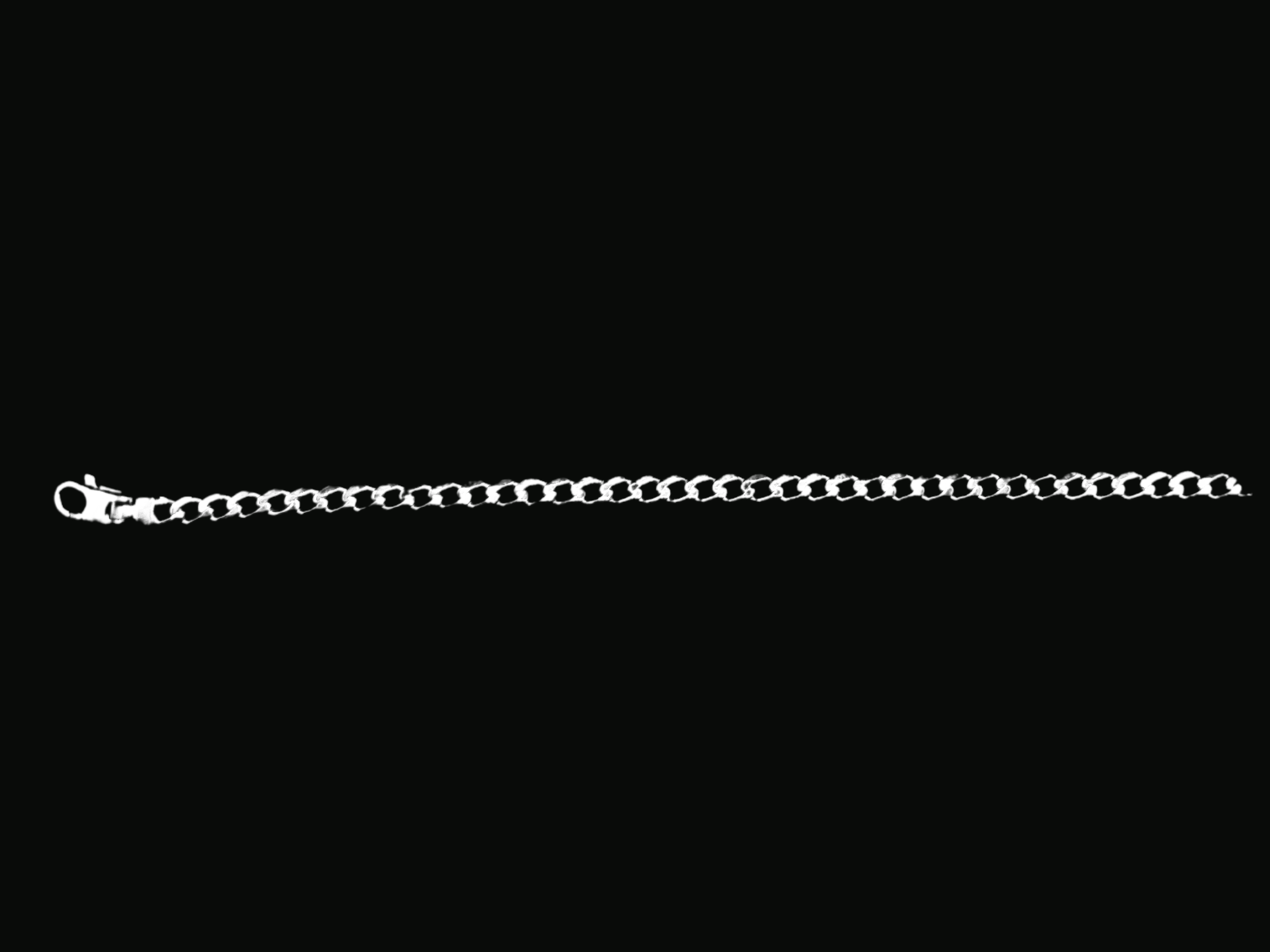 5 MM platte schakelarmband - 925 zilver -