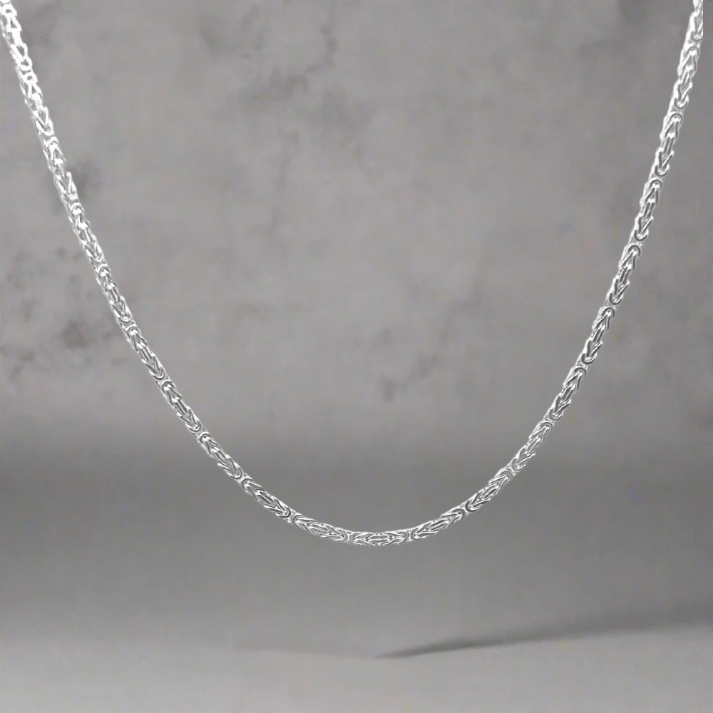 2 MM konings ketting - 925 zilver -