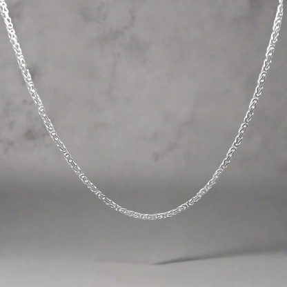 2 MM konings ketting - 925 zilver -