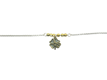 Klaver armband X valentijns cadeau - 925 zilver -