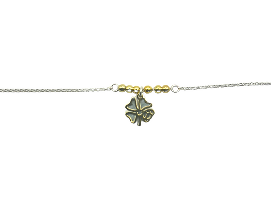 Klaver armband X valentijns cadeau - 925 zilver -