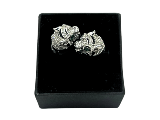 Panter ring iced out - 925 zilver -