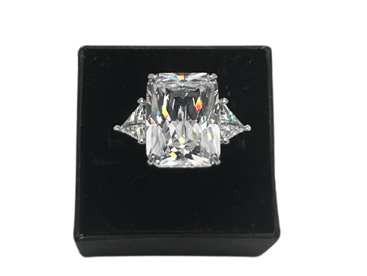 Witte kroon ring zilver - 925 zilver -