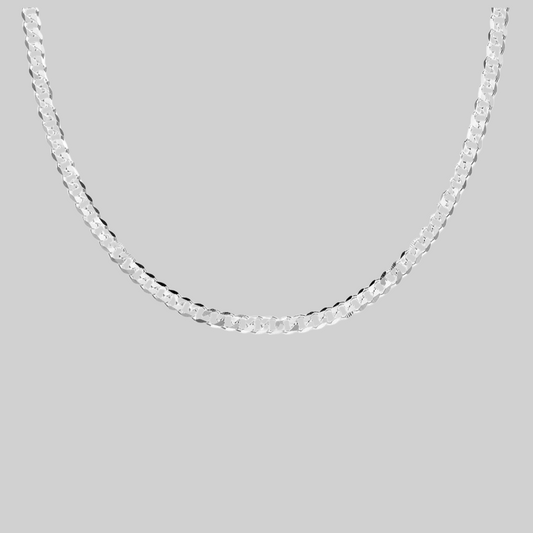 5 MM massief platte cuban ketting - 925 zilver -