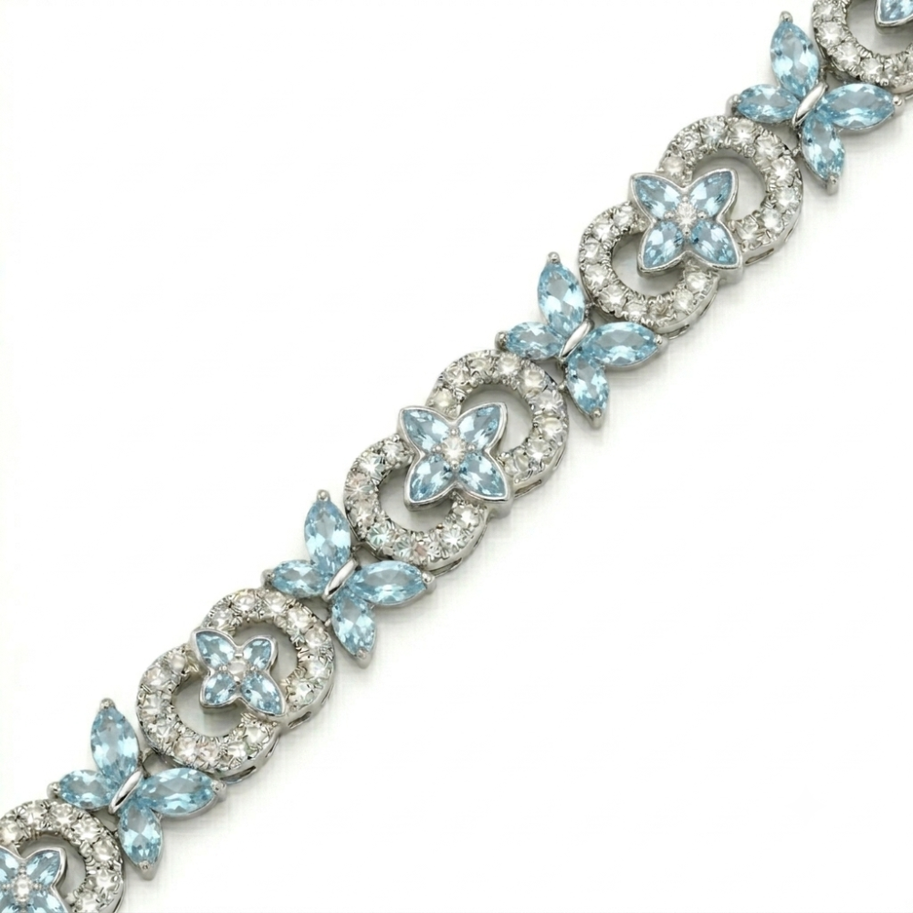 ICED OUT 'VLINDER' ARMBANDEN - 925 ZILVER -