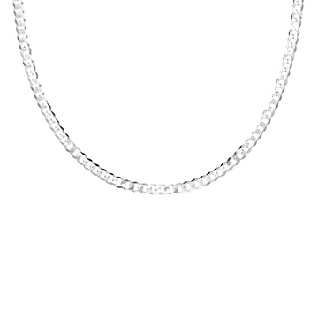 5 MM MASSIEF PLATTE CUBAN KETTING - 925 ZILVER -
