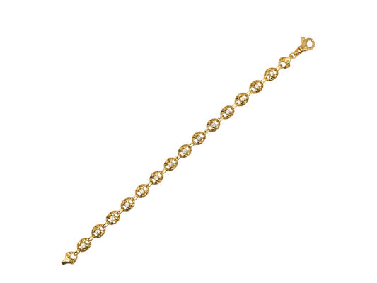 Bracelet glacé XII de luxe en or et argent 