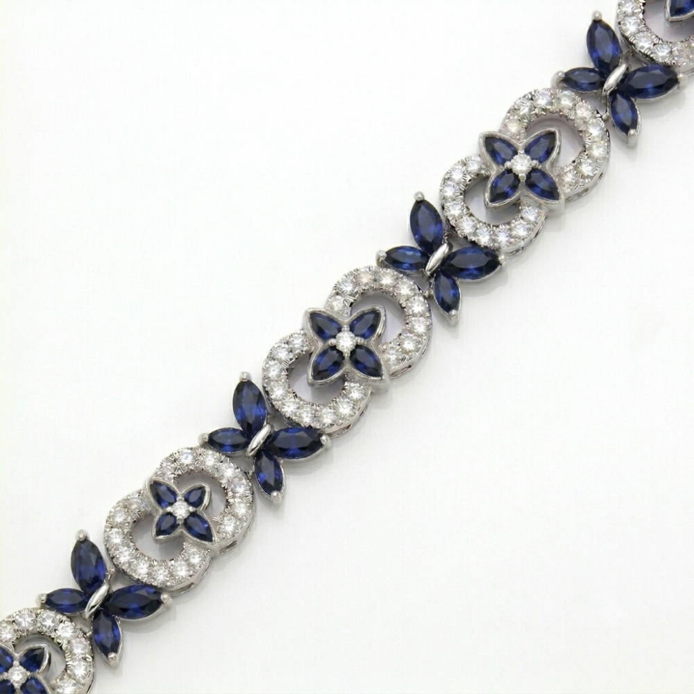 ICED OUT 'VLINDER' ARMBANDEN - 925 ZILVER -