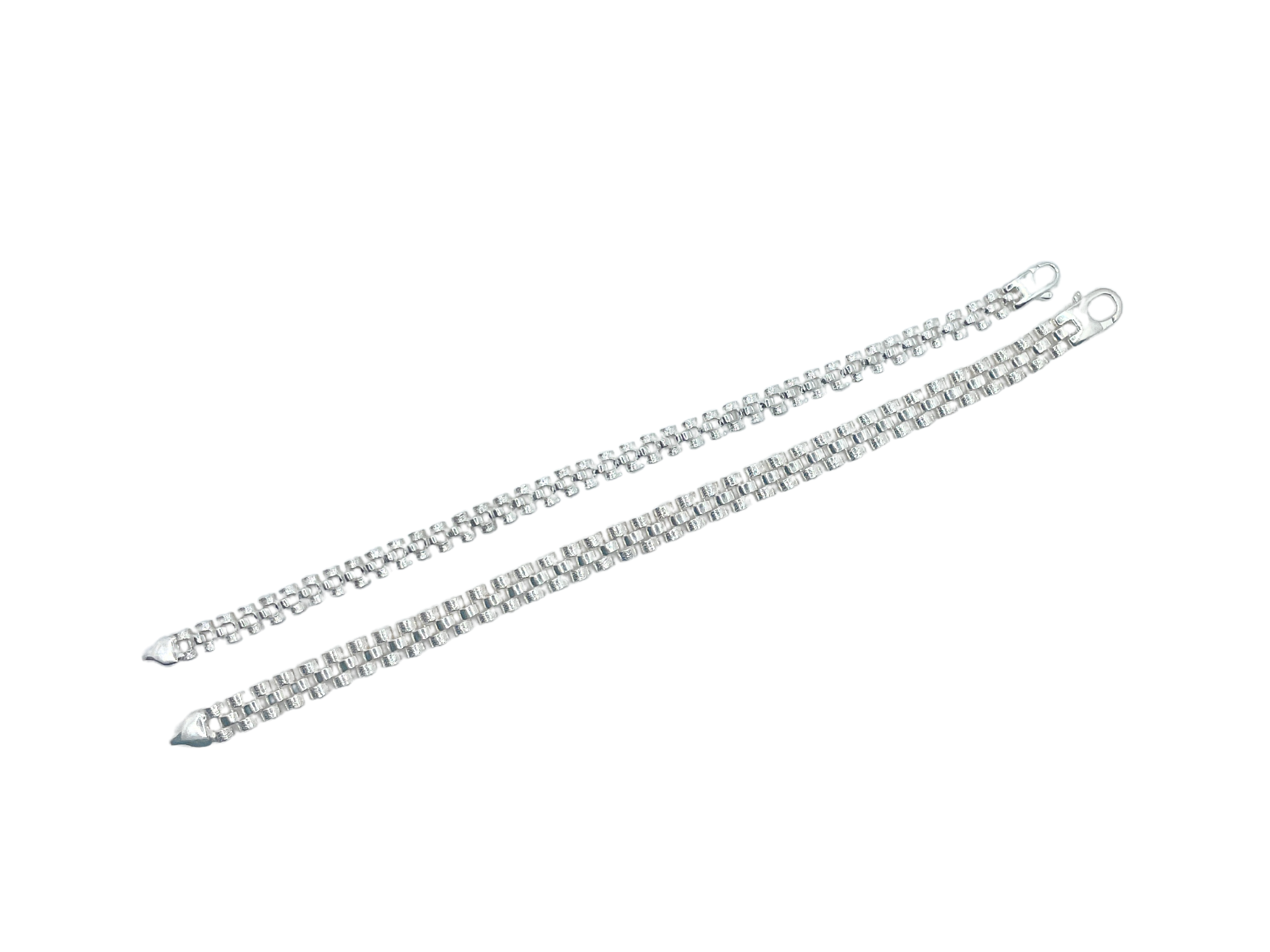 Zilveren schakel armbanden - 925 zilver -