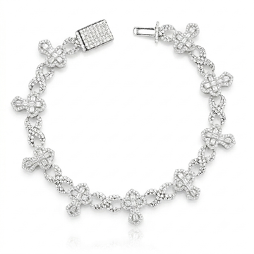 ICED OUT 'KRUIZEN' ARMBAND - 925 ZILVER -