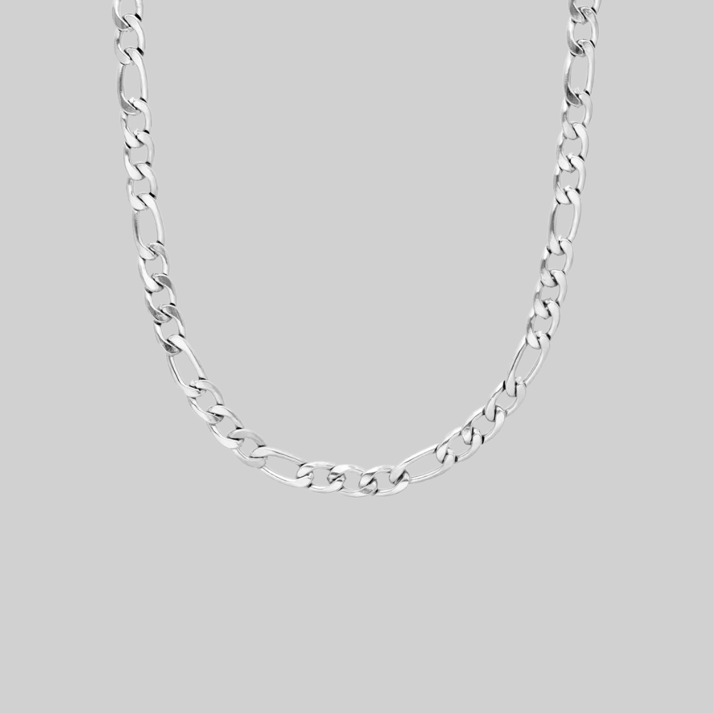 7 MM ZILVEREN FIGARO KETTING - 925 ZILVER -