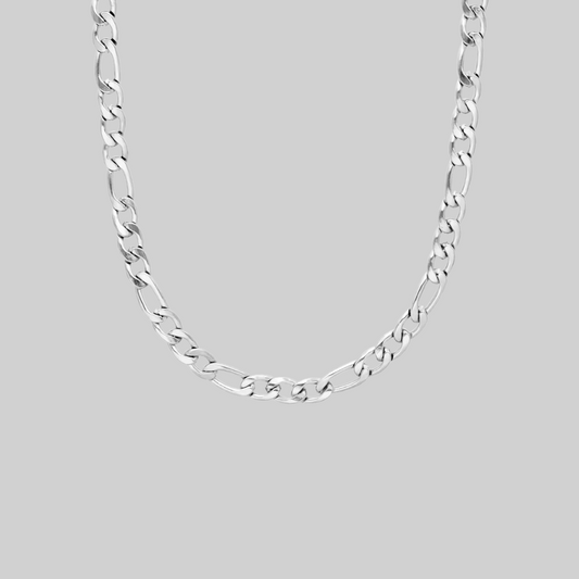 7 MM figaro ketting - 925 zilver -