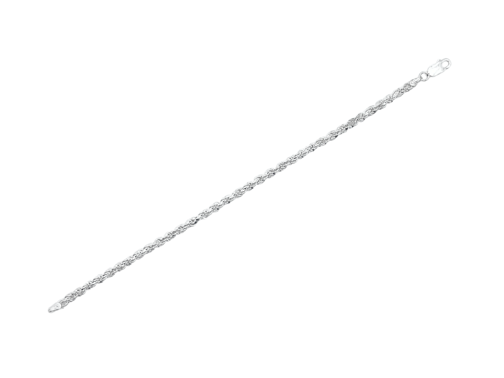 Silver rope bracelet