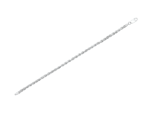 Silver rope bracelet