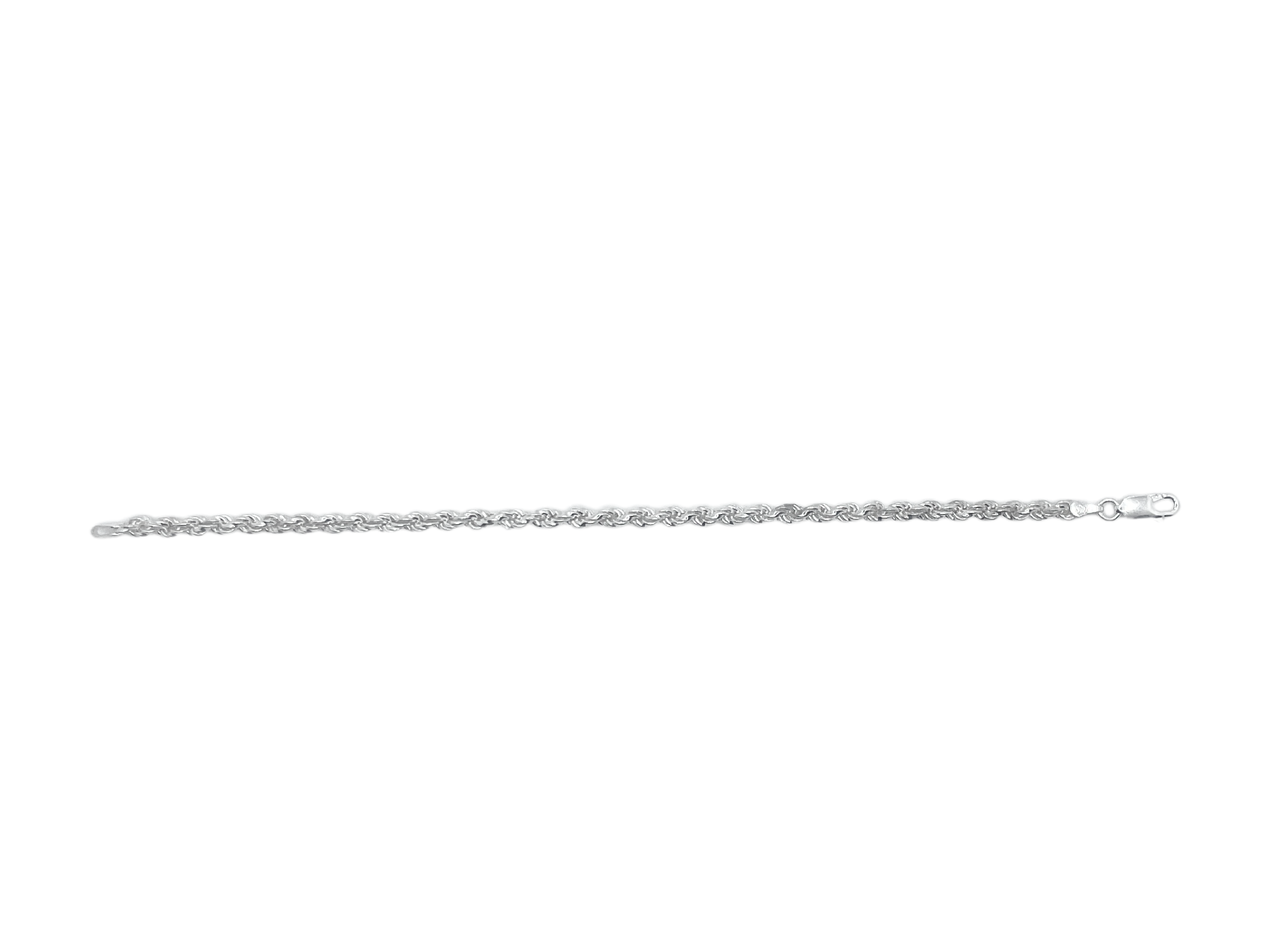 Silver rope bracelet