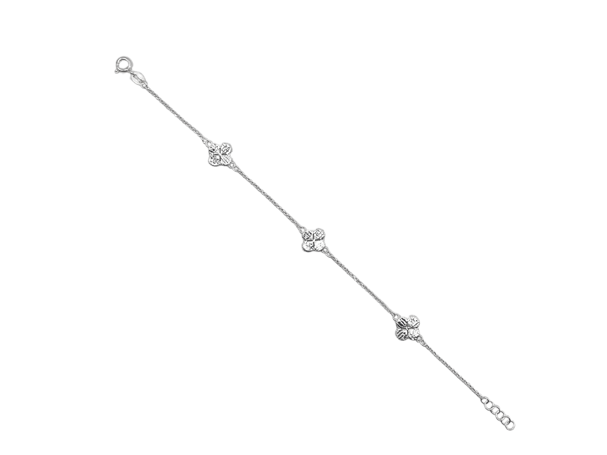 Zilveren drie klaver armbanden - 925 zilver -
