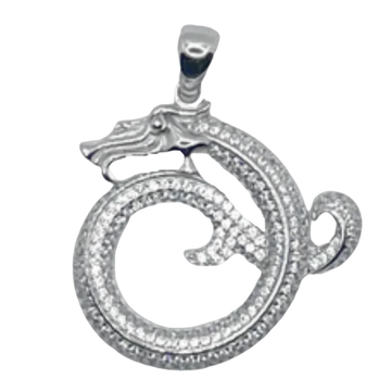 Zilveren draak hanger - 925 zilver -