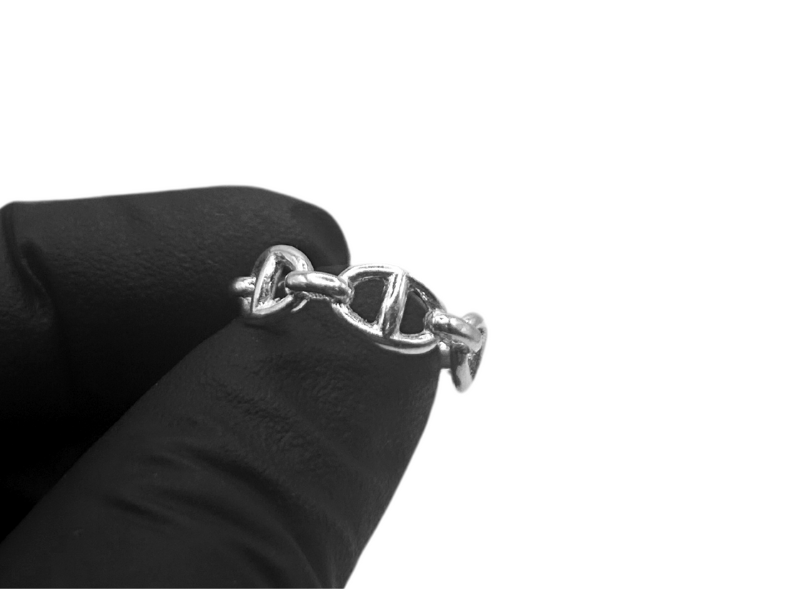 Zilveren link ring VII - 925 zilver -