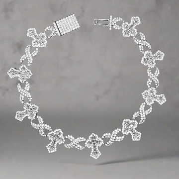 ICED OUT 'KRUIZEN' ARMBAND - 925 ZILVER -