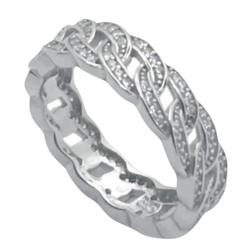 Zilveren Cuban ring - 925 zilver -