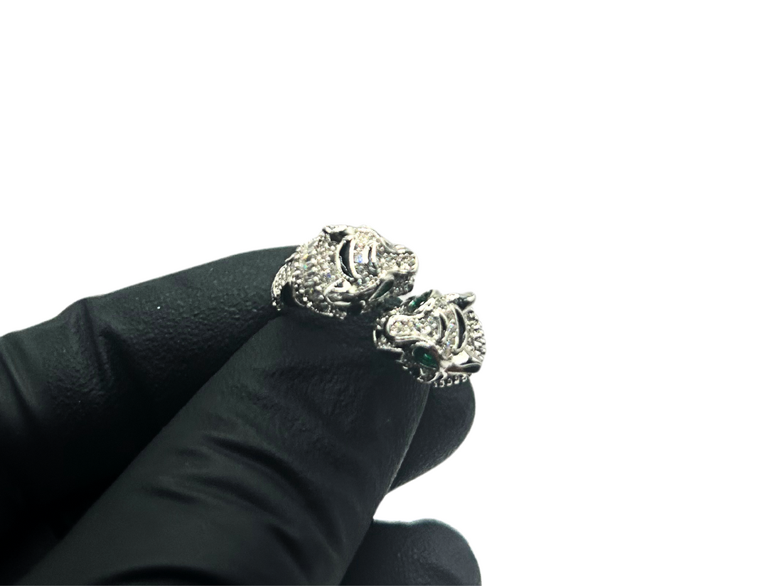 Panter ring iced out - 925 zilver -