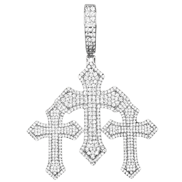 ICED OUT 3 KRUIZEN HANGER - 925 ZILVER -