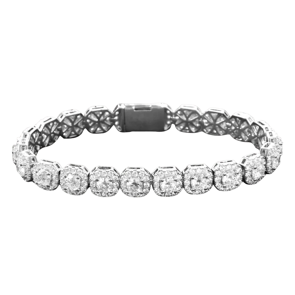 Zilveren iced out armband XI - 925 zilver -