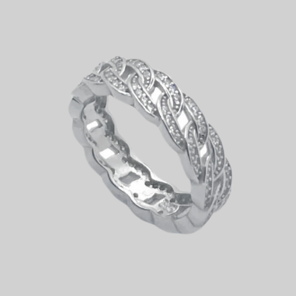 Bague cubaine Zilveren