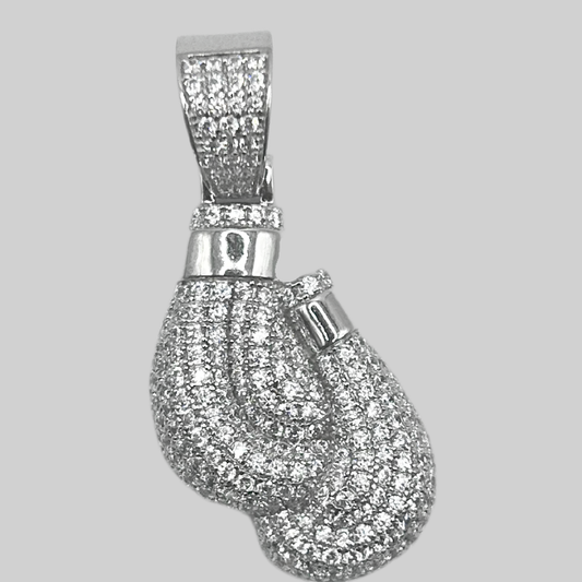 Silver boxing gloves pendant