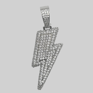 Silver lightning pendant