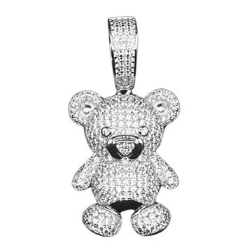 ZILVEREN ICED OUT BEER HANGER L - 925 ZILVER -