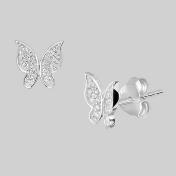 Silver butterfly earrings 