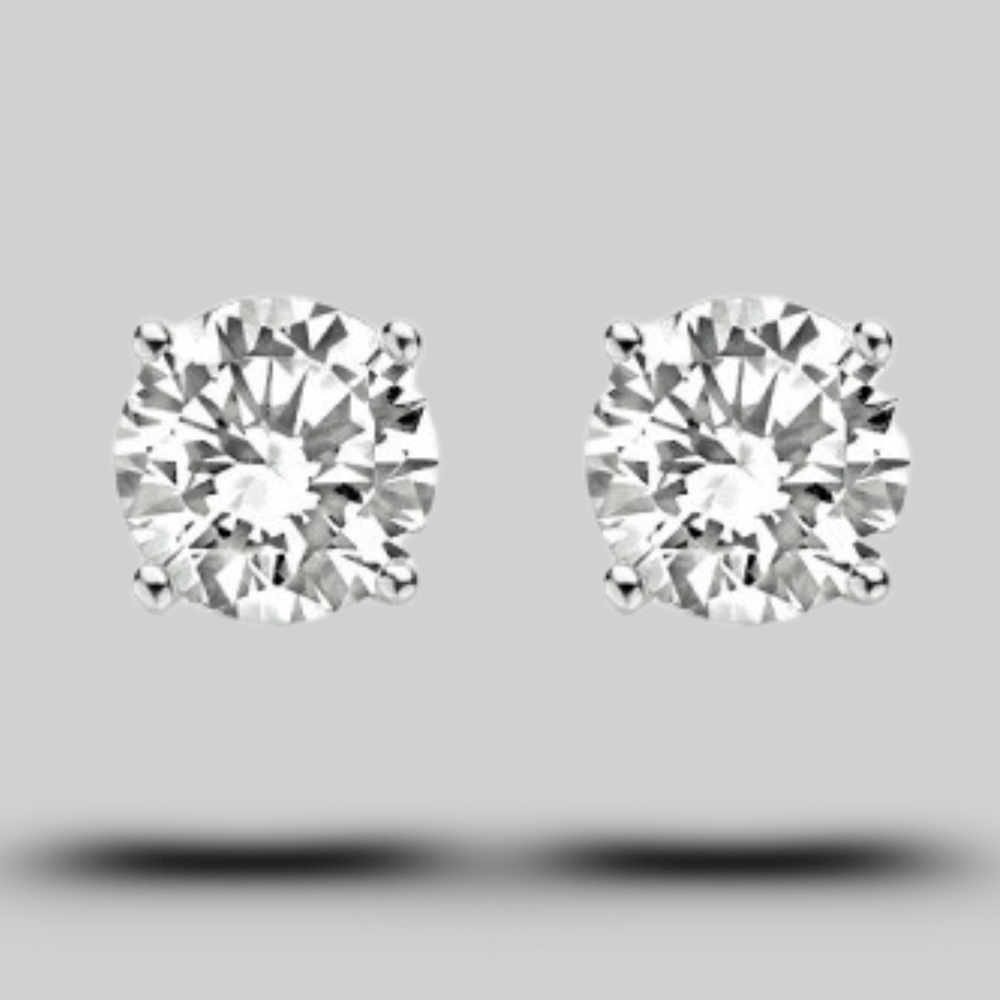 Silver zirconia earrings - 925 silver -