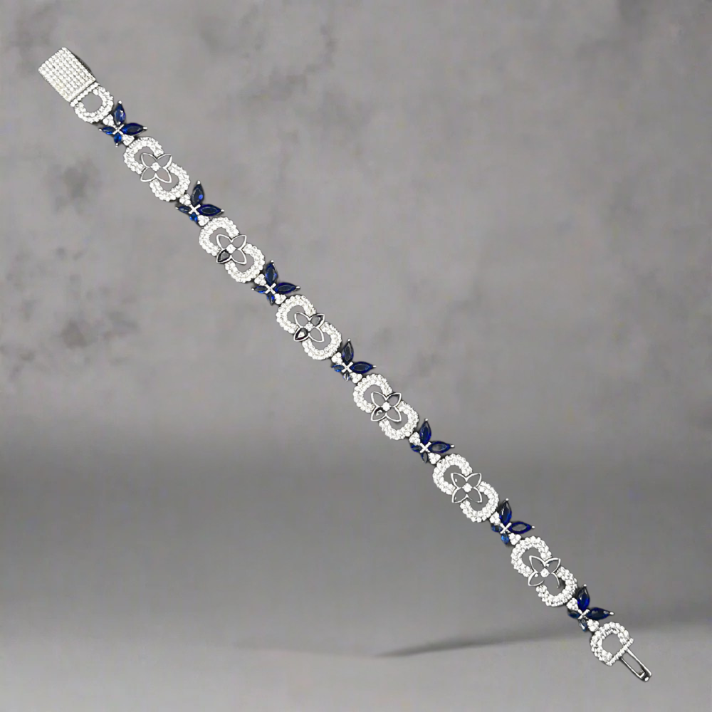 ICED OUT 'VLINDER' ARMBANDEN - 925 ZILVER -