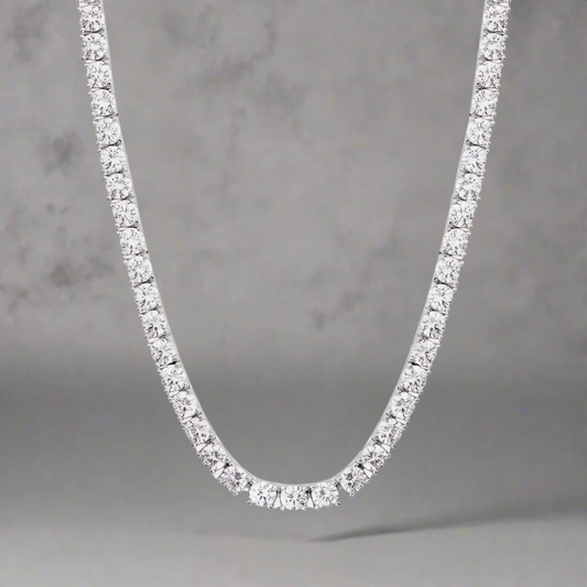 ICED OUT TENNIS CHAIN - 4MM 925 SILVER