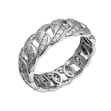 Zilveren Cuban ring - 925 zilver -