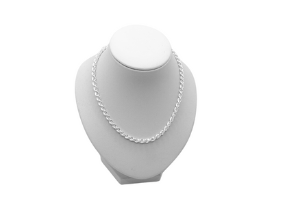 Chaîne corde 4MM argentée