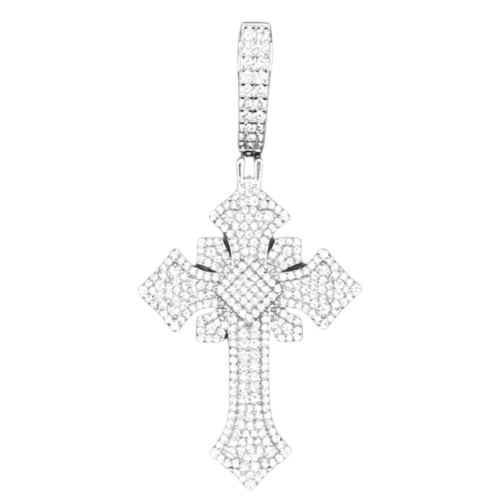 ICED OUT KRUIS HANGER IXI - 925 ZILVER -