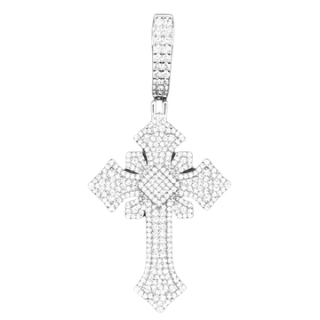 ICED OUT KRUIS HANGER IXI - 925 ZILVER -