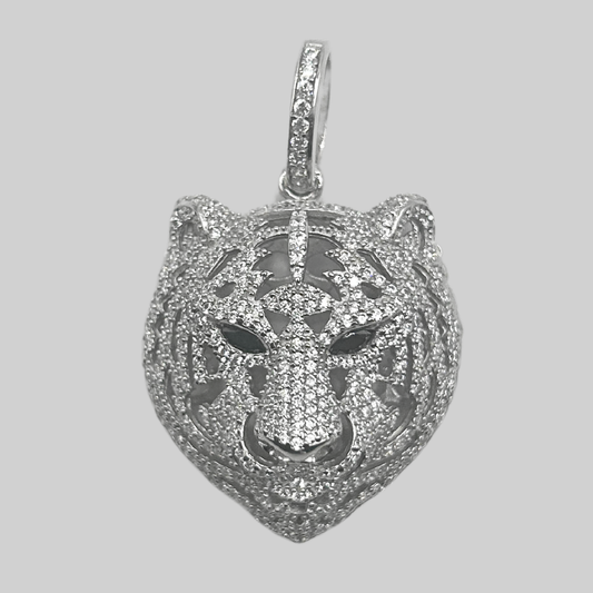 Silver panther pendant